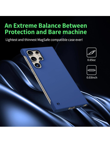 Funda Slim Magnética GRECAZO para Samsung Galaxy S24 Ultra - Azul