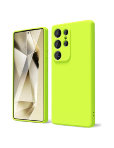 Funda Silicona Oakxco para Samsung Galaxy S25 Ultra Amarillo Neón