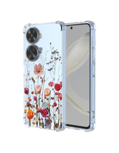 Funda suave anti-caída Huawei Nova 12 SE flores coloridas