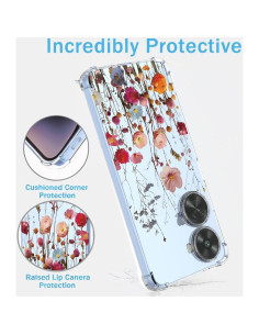Funda suave anti-caída Huawei Nova 12 SE flores coloridas 2
