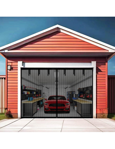 Pantalla de puerta de garaje YoFuZiHu 2.54x2.49m con imanes