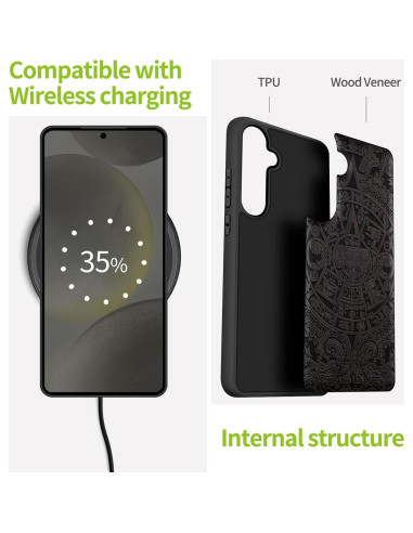 Funda Protectora Carveit para Samsung Galaxy S25 - Madera Natural