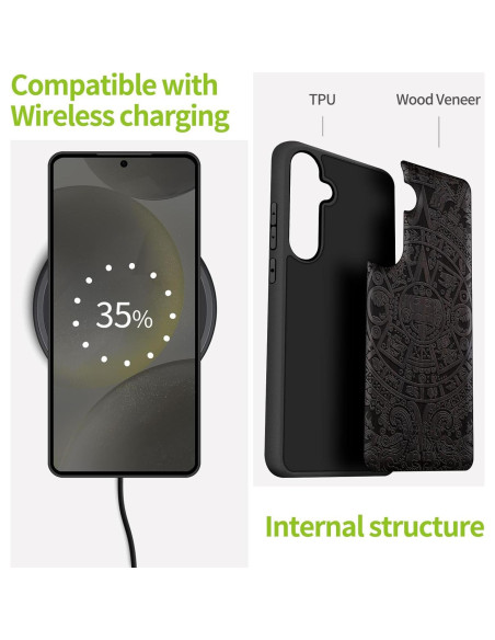 Funda Protectora Carveit para Samsung Galaxy S25 - Madera Natural Funda Protectora Carveit para Samsung Galaxy S25 - Madera Natural