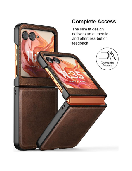 Funda Foluu para Motorola Razr 2024 - Cuero y PC Dura Slim Funda Foluu para Motorola Razr 2024 - Cuero y PC Dura Slim