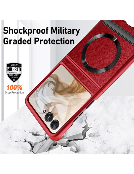 Funda delgada Haeuorey para Motorola Razr 2024 con soporte Funda delgada Haeuorey para Motorola Razr 2024 con soporte