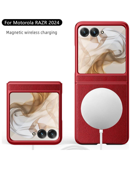 Funda delgada Haeuorey para Motorola Razr 2024 con soporte Funda delgada Haeuorey para Motorola Razr 2024 con soporte