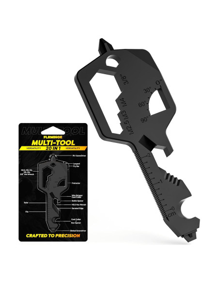 Herramienta Multiusos 20-en-1 FLRMINGE Llave Compacta Negra