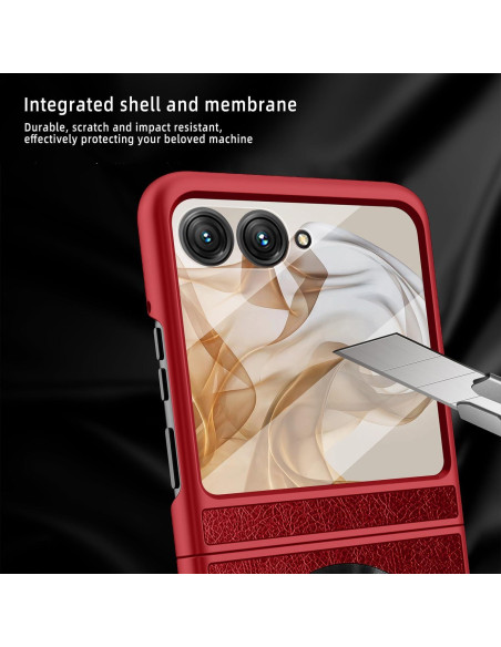 Funda delgada Haeuorey para Motorola Razr 2024 con soporte Funda delgada Haeuorey para Motorola Razr 2024 con soporte