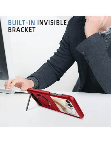 Funda delgada Haeuorey para Motorola Razr 2024 con soporte