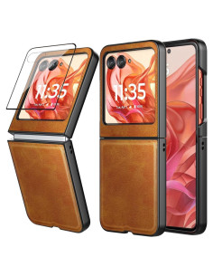 Funda Motorola Razr 2024 con Protector de Pantalla Amarillo