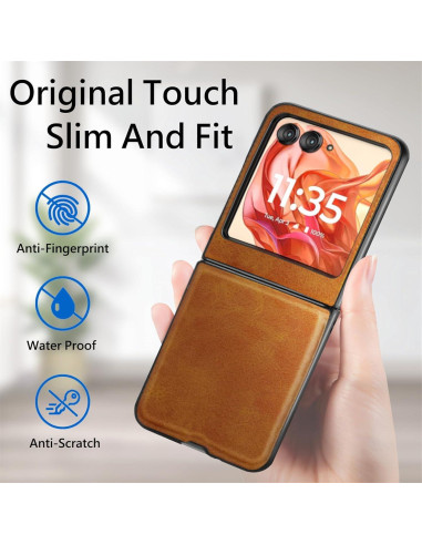 Funda Motorola Razr 2024 con Protector de Pantalla Amarillo