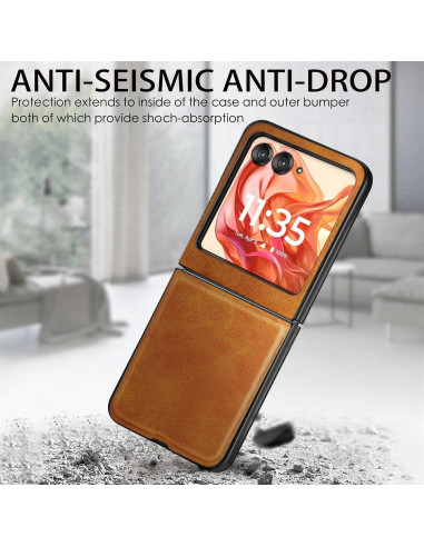 Funda Motorola Razr 2024 con Protector de Pantalla Amarillo