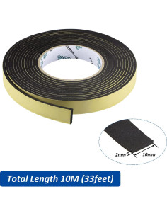 Cinta de Sellado Espuma EVA 2mm x 10mm x 10m ALLWIN 2