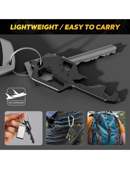 Herramienta Multiusos 20-en-1 FLRMINGE Llave Compacta Negra