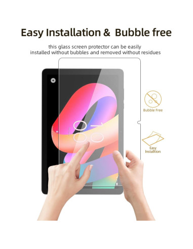 Protector de Pantalla WUNIAK para TCL TAB 10L Gen 3 10.1" Vidrio Templado 2 Pzas
