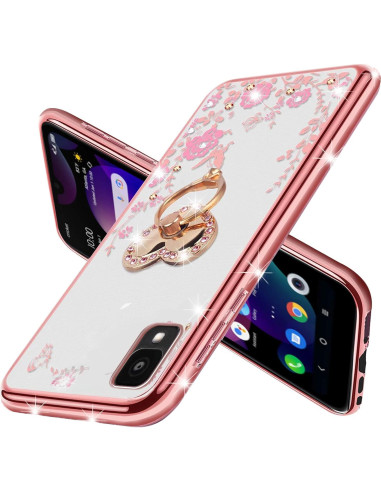 Funda KuDiNi Oro Rosa para Alcatel TCL 30 Z T602DL con Soporte