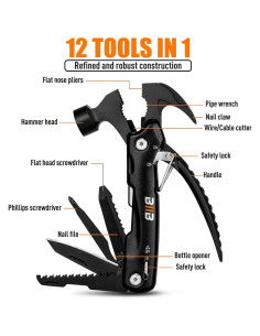 Martillo Multiherramienta BIIB 12 en 1 para Hombres 2
