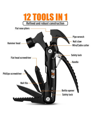 Martillo Multiherramienta BIIB 12 en 1 para Hombres