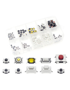 Kit de 200 Interruptores Táctiles Micro Momentáneo QTEATAK