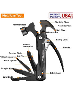 Martillo Multiherramienta Veitorld 12 en 1 Acero Inoxidable 2