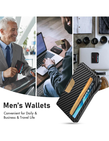 Billetera Minimalista para Hombres ILAOLIU con Bloqueo RFID