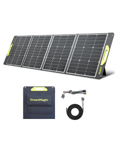 Panel Solar Portátil Greenmagic 200W Plegable Alta Eficiencia
