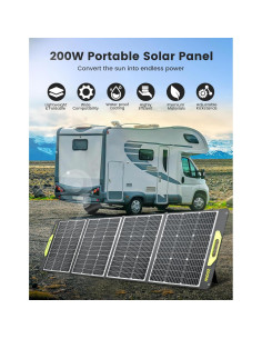 Panel Solar Portátil Greenmagic 200W Plegable Alta Eficiencia 2