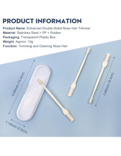 Cortador de Vello Nasal Manual Zoolinn 2 en 1 Acero Inoxidable 2