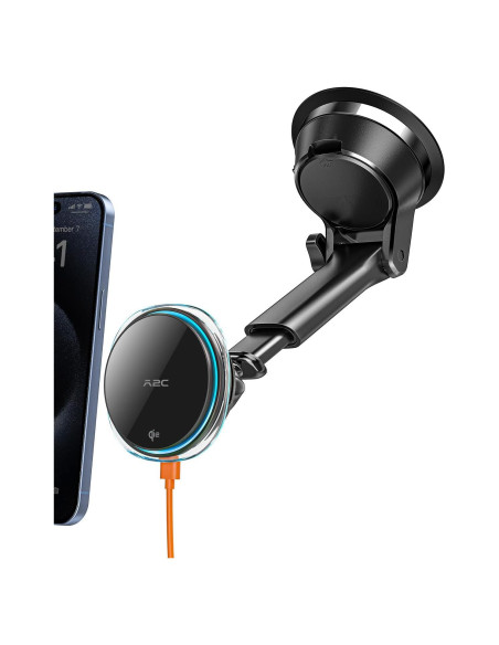 Cargador de Coche Inalámbrico Magnético A2C Qi2 15W con Adaptador