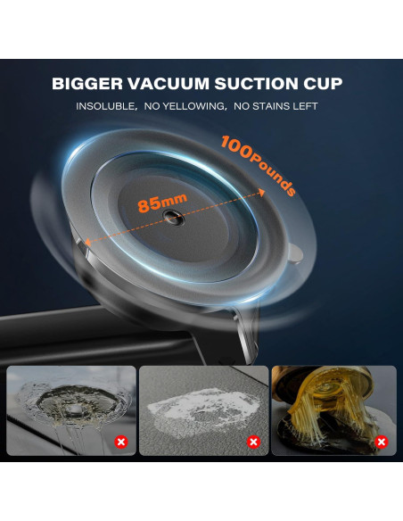 Cargador de Coche Inalámbrico Magnético A2C Qi2 15W con Adaptador