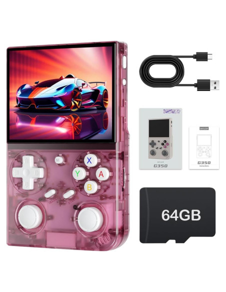 Consola de juegos portátil WESICH G350 3.5" IPS 64GB Rosa