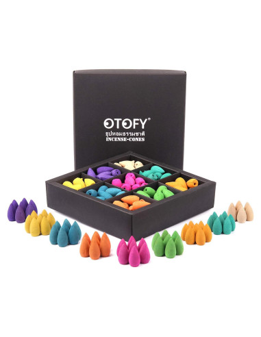 Conos de Incienso de Retroceso OTOFY 180 Pcs Aromas Naturales