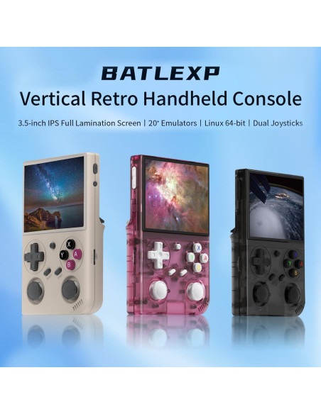 Consola de juegos portátil WESICH G350 3.5" IPS 64GB Rosa