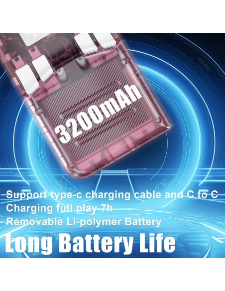 Consola de juegos portátil WESICH G350 3.5" IPS 64GB Rosa