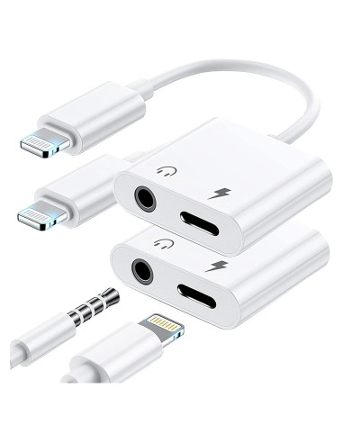 Adaptador de Auriculares Lightning a 3.5mm LIEZHUA 2 Paquetes