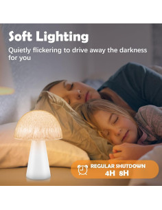 Luz Nocturna de Hongo JINYANIA LED 12 Colores Batería Control Remoto 2