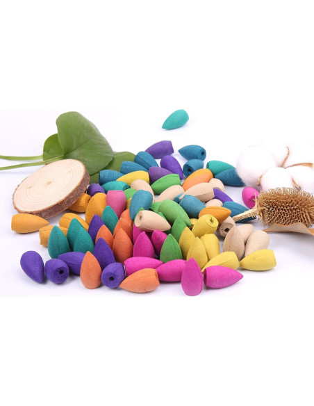 Conos de Incienso de Retroceso OTOFY 180 Pcs Aromas Naturales