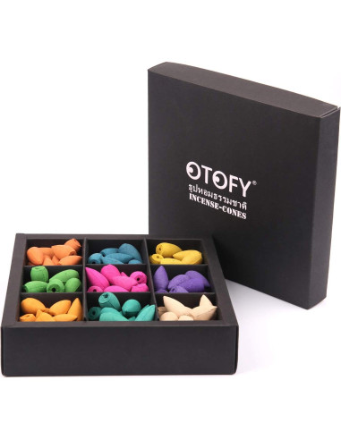 Conos de Incienso de Retroceso OTOFY 180 Pcs Aromas Naturales