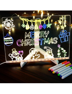 Tablero de Notas LED YOECO 30x20 cm Acrílico Iluminado 2