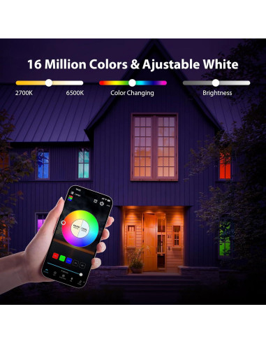 Bombillas LED Inteligentes E26 9W RGB Regulables Paquete 10