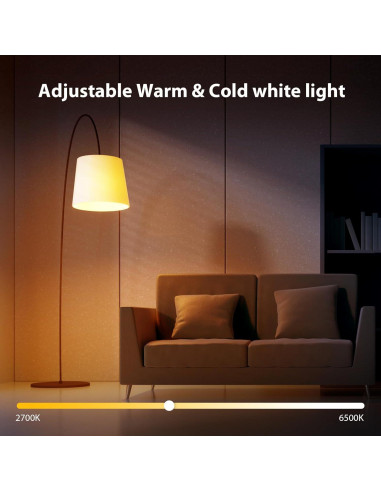 Bombillas LED Inteligentes E26 9W RGB Regulables Paquete 10