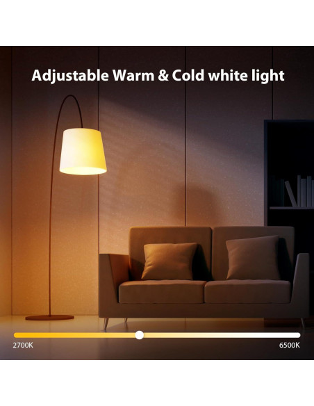 Bombillas LED Inteligentes E26 9W RGB Regulables Paquete 10