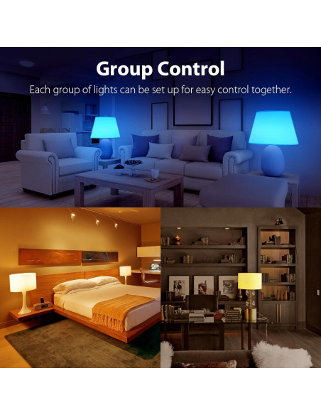 Bombillas LED Inteligentes E26 9W RGB Regulables Paquete 10