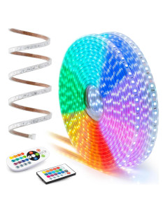 Luces de tira LED WYZworks 30.48 m SMD 5050 IP67 16 colores