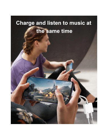 Adaptador de Auriculares Lightning a 3.5mm LIEZHUA 2 Paquetes