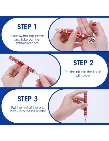 Juego de destornilladores 8 en 1 DSLSQD - 4 piezas magnéticos