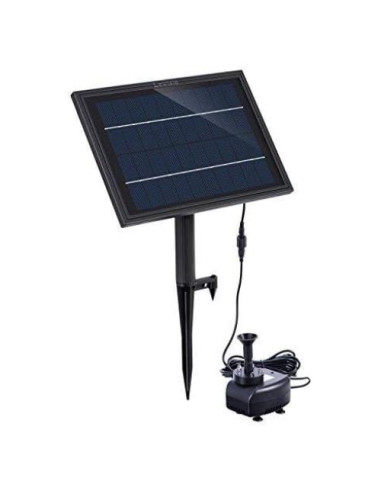 Bomba de Agua Solar Lewisia 8W con Batería y LED para Jardín