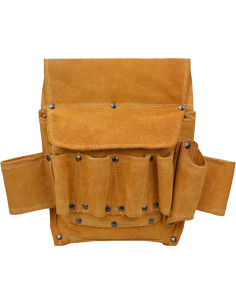 Funda de Cinturón de Herramientas SYNYEY de Ante 9 Bolsillos 2