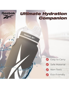 Botella de Agua Aislada Reebok 1.18 L Acero Inoxidable Gris 2