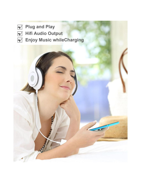 Adaptador de Auriculares Lightning a 3.5mm LIEZHUA 2 Paquetes